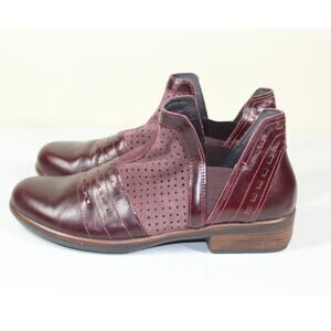 Naot Rivotra Ankle Boot Burgundy Bordeaux Leather EU 39 US 8